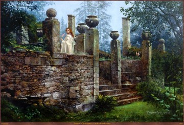 matteo the featherbed fan Painting - Queen Mab in the Ruins Fantasy